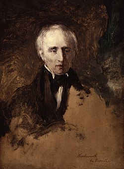 O poeta britanico William Wordsworth, en un cuadro de William Boxall.