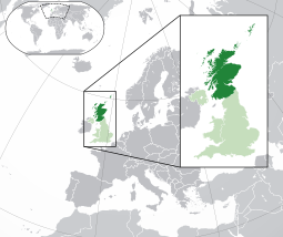 Localização da Escócia