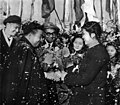 Image 30A welcoming ceremony for Sihanouk in China, 1956 (from Kingdom of Cambodia (1953–1970))