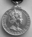 伊丽莎白二世，1954-2022年。铭刻ELIZABETH II DEI GRATIA REGINA F.D.