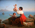 Regreso a casa de un pescador napolitano (o Madre con sus hijos), c. 1858
