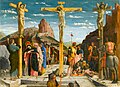 La Crucifixón (de la predela del retablu de San Zenón; Louvre de París)