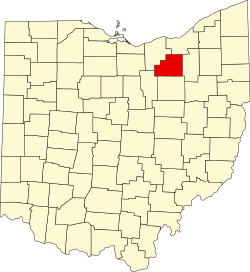 Karte von Medina County innerhalb von Ohio