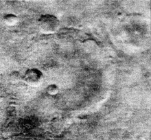 A photograph of Mars from the Mariner 4 probe