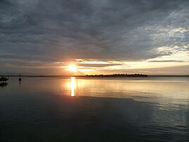A sunset in Tanga Bay.