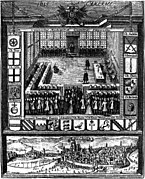 An audience of the Reichskammergericht in Wetzlar, 1750. The Imperial city was saved from oblivion in 1689 when it was decided to move the Imperial Chamber Court to Wetzlar from Speyer, too exposed to French aggression.