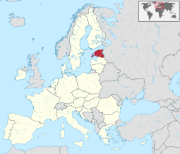 Localização da Estónia