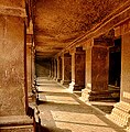 Pataleshwar Caves Internal Temple Columns HDR Image.