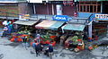 Fruit and vegetable stand in Reckong Peo.