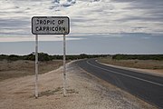 Путоказ који означава Тропик Јарца у Западној Аустралији