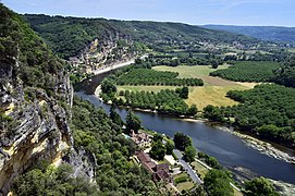 La Dordogne à La Roque-Gageac, dans le sud-est.