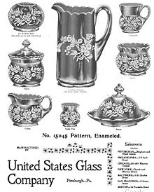 old magazine advertisement from 1896 showing glass ware