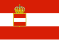 Bandera mercante del Imperio austríaco (1786-1869) Bandera de guerra del Imperio Austrohungaro (1869-1918)