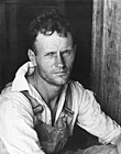 Walker Evans, Floyd Burroughs, Alabama cotton Sharecropper, Hale County, Alabama, c. 1935–1936, photograph