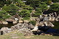 Garden at the Tokushima Castle, dominated by rocks