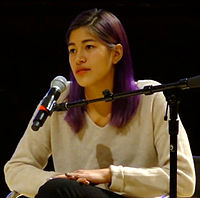Sulkowicz's portrait in one of the presentations of the work