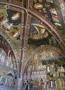 Frescos del Cappellone degli Spagnoli en Santa Maria Novella (Florencia), de Andrea di Bonaiuto, 1365-1367.