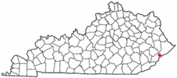 Location of Fleming-Neon, Kentucky