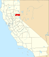 State map highlighting Sierra County