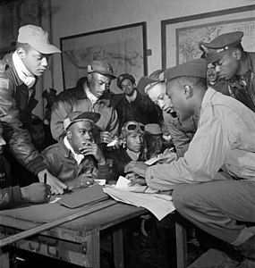 Tuskegee airmen in Italy, 1945