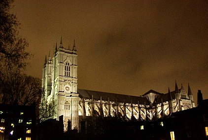 Abadia de Westminster à noite