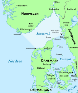 Carte du Skagerrak.