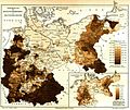 Κατανομή Προτεσταντών, Καθολικών και Εβραίων στην Αυτοκρατορική Γερμανία (Meyers Konversationslexikon)