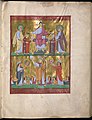 Perikopenbuch Heinrichs II.: Christus selbst verleiht Heinrich II. und seiner Gemahlin Kunigunde die Königswürde