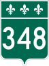Route 348 marker