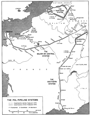 Map of the pipeline systems