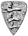 Escudu de Valdemar Birgersson (Adoptáu ca.1252)