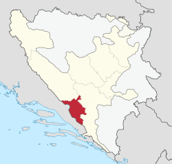 موقعیت West Herzegovina Canton