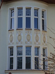 Detail of the bow window