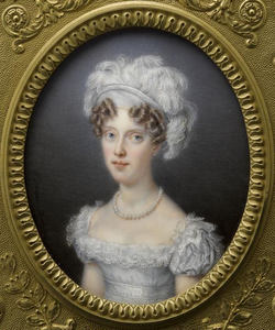 Marie-Caroline de Bourbon-Siciles, vers 1820, miniature sur ivoire, Chantilly, musée Condé.