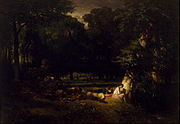 The Bathers (Clearing in the Forest), 1842; oil-painting on canvas