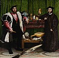 Los embajadores es un óleo sobre tabla de roble realizado en 1533 por el pintor alemán Hans Holbein el Joven. Sus dimensiones son de 209,5 x 207 cm. Actualmente se expone en la National Gallery de Londres. Por Hans Holbein el Joven.