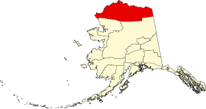 Map of Alaska highlighting North Slope Borough