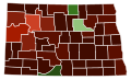 Image 17Map of counties in North Dakota by racial plurality, per the 2020 U.S. census Non-Hispanic White   50–60%   60–70%   70–80%   80–90%   90%+ Native American   50–60%   70–80%   80–90% (from North Dakota)