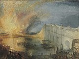 J. M. W. Turner, The Burning of the Houses of Lords and Commons (1835), Philadelphia Museum of Art