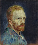 Vincent van Gogh, Auto-retrato, c. 1887, óleo sobre tela, 40 x 34 cm (15 ¾ por 13 ⅜ pol.). Museu de Arte Wadsworth Atheneum, Hartford, CT