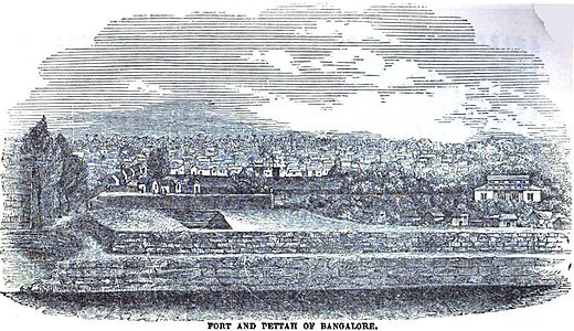 Fort and Pettah of Bangalore (p. 139, 1849)[13]