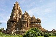 Kandariya Mahadeva Temple in the Khajuraho complex was built by the Chandelas
