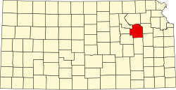 Wabaunsee County na mapě Kansasu