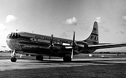Image of a Boeing Stratocruiser on a runway