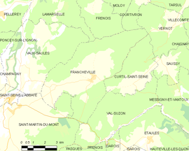 Mapa obce Francheville