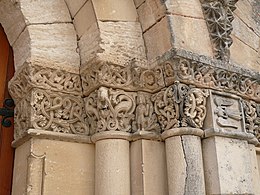 St Martin's Church, Gensac-la-Pallue has capitals with elaborate interlacing.