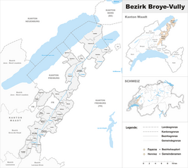 Kaart van Broye-Vully