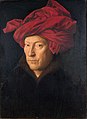 Jan van Eyck: Homem de turbante vermelho, óleo, 1433
