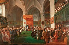 R. W. Ekmanin 1850-luvulla tehty Porvoon valtiopäiviä esittävä maalaus, jossa Pehr Kolckars on katsottunaselvennä oikealla puolella vihreässä hamevaatteessa kädessään silinteriä, hänellä on myös tässä kuvassa kaulassa lähetyskunnan mitali[18]. maalausta säilytetään valtioneuvoston linnassa[19].