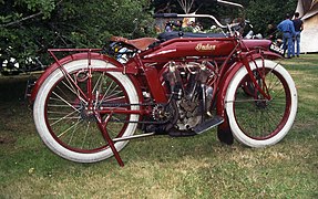 1913 Indian Big Twin with standard white rubber tires